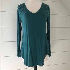 Anthropologie Deletta teal tunic